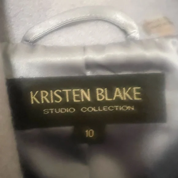 Kristen Blake Women's Wool Blend Walking Coat, Light Blue Long Jacket Peacoat - Picture 4 of 12